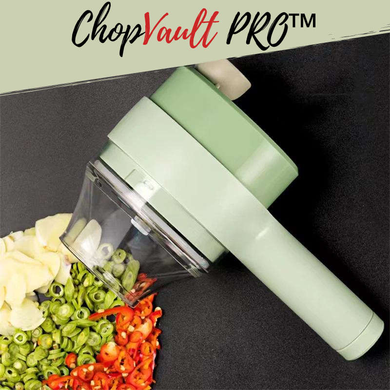 CHOPVAULT PRO™ MULTIFUNCTIONAL 4 IN 1 WIRELESS ELECTRIC VEGETABLES CUTTER