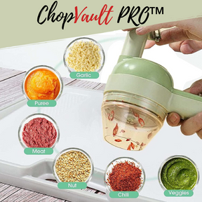 CHOPVAULT PRO™ MULTIFUNCTIONAL 4 IN 1 WIRELESS ELECTRIC VEGETABLES CUTTER